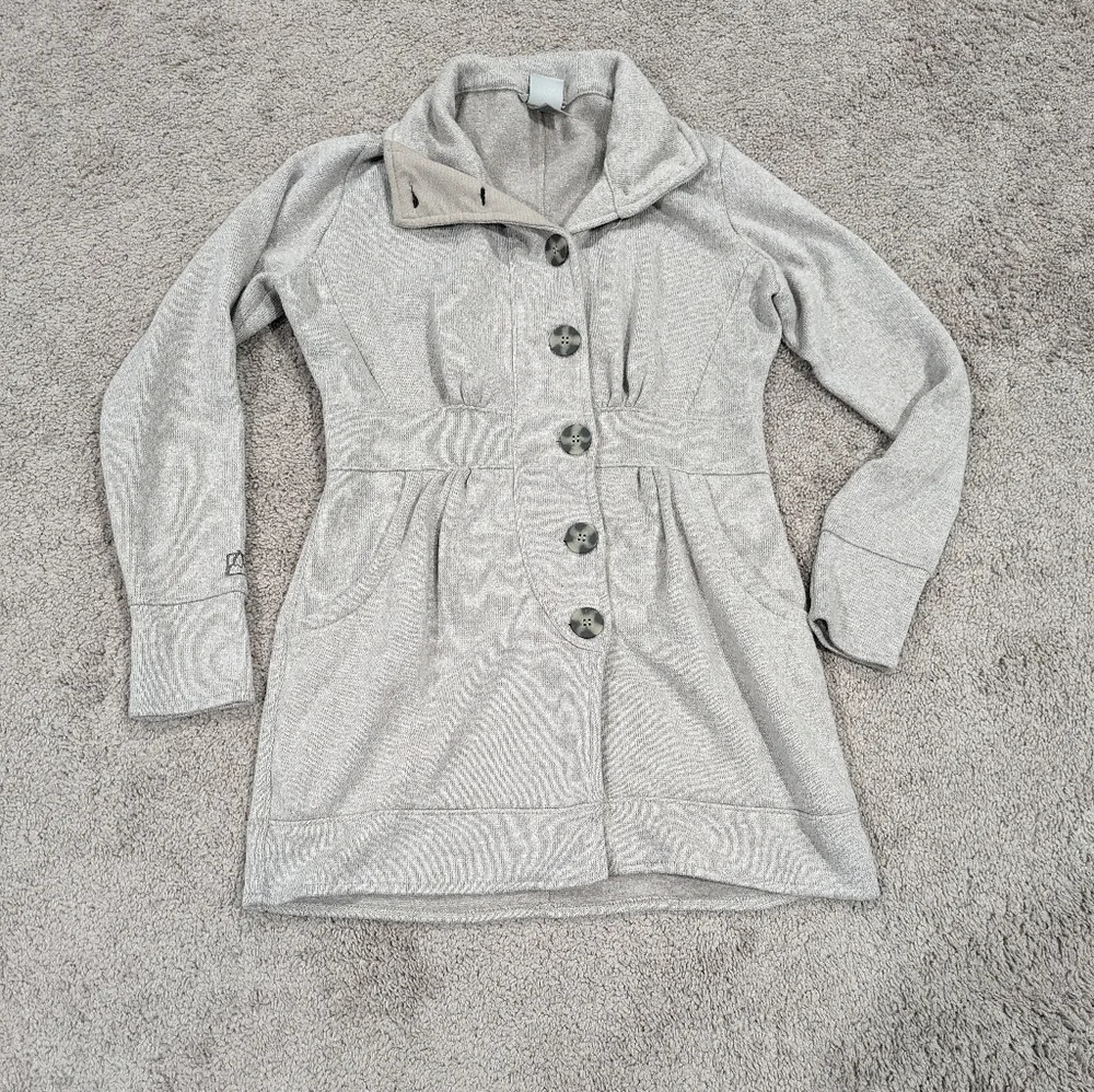 Avalanche Penelope Coat Knit Button front coat tan size Medium